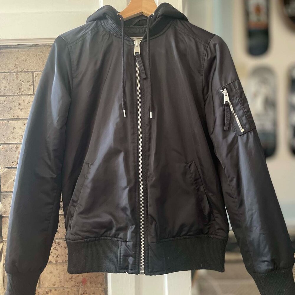 Levi's Sweatshirt Hooded Bomber Jacket, Size LG